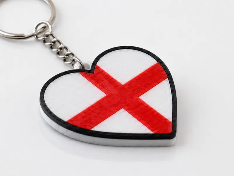 England Flag - Heart Shaped