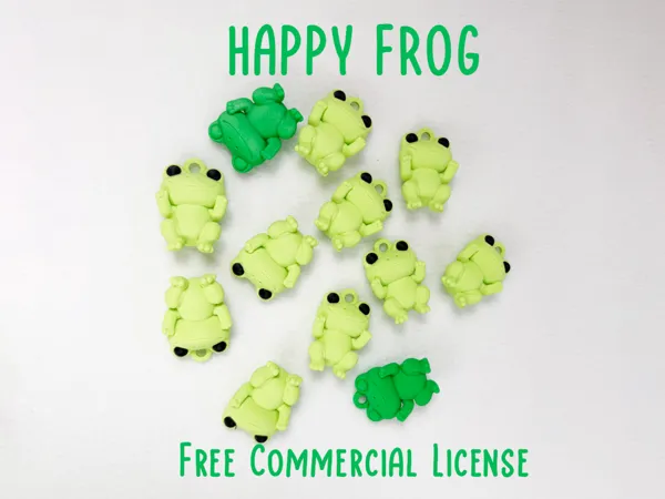 Porte-clés grenouille souriante