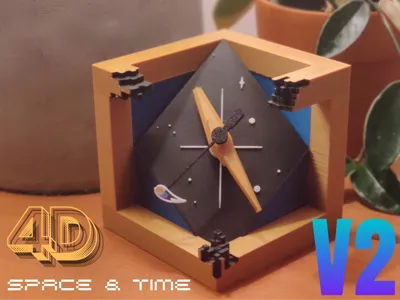 Cosmic Chronos Cube V2: A 4D Journey in Space-Time