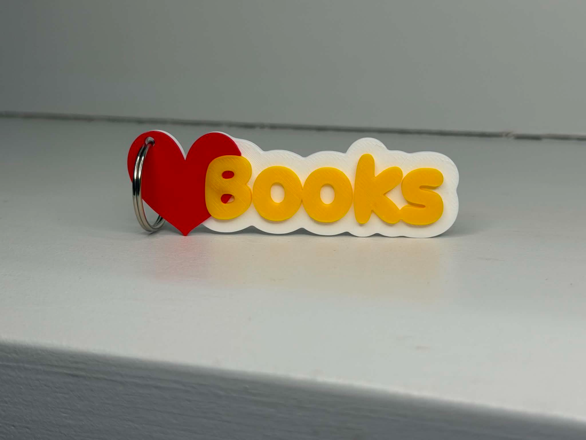 Heart Books Keychain