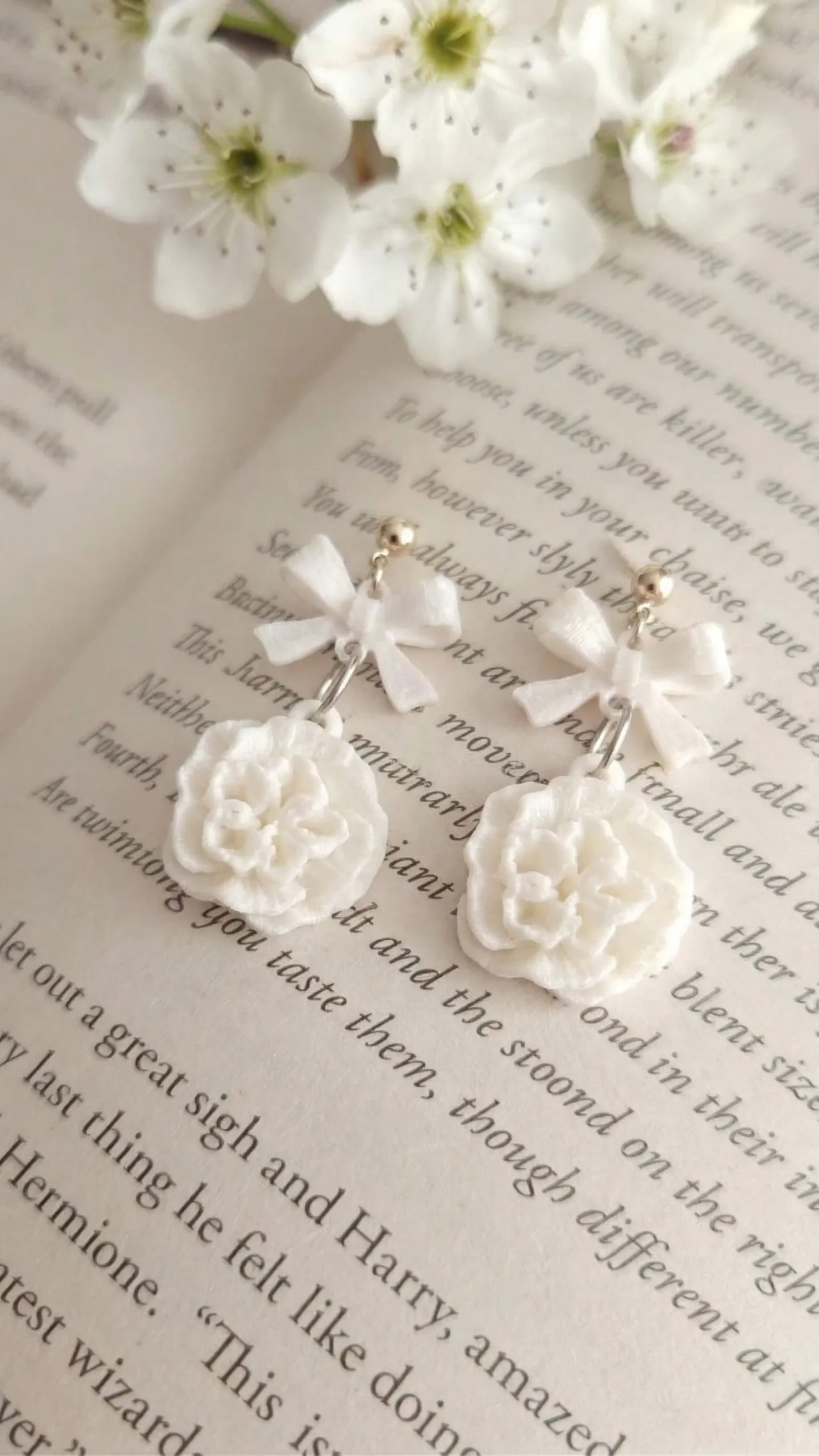 Blossom Pearl Bow Earrings view 3