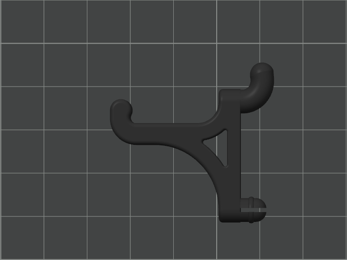 Miniatura 2 do modelo 3D 25mm洞洞板挂钩配件