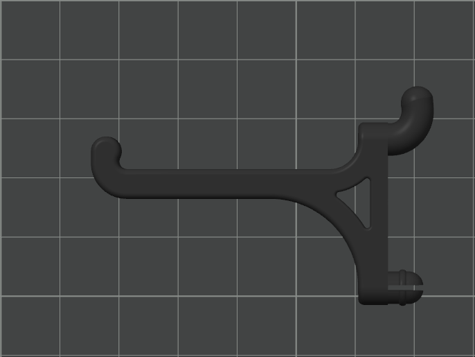 Miniatura 4 do modelo 3D 25mm洞洞板挂钩配件