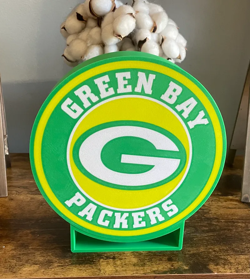 Green Bay Packers LED Light Box with Stand