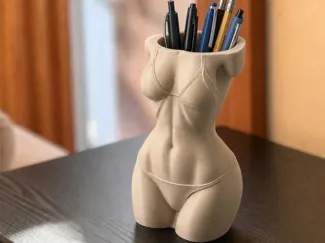 woman figure Pen Holder / Vase