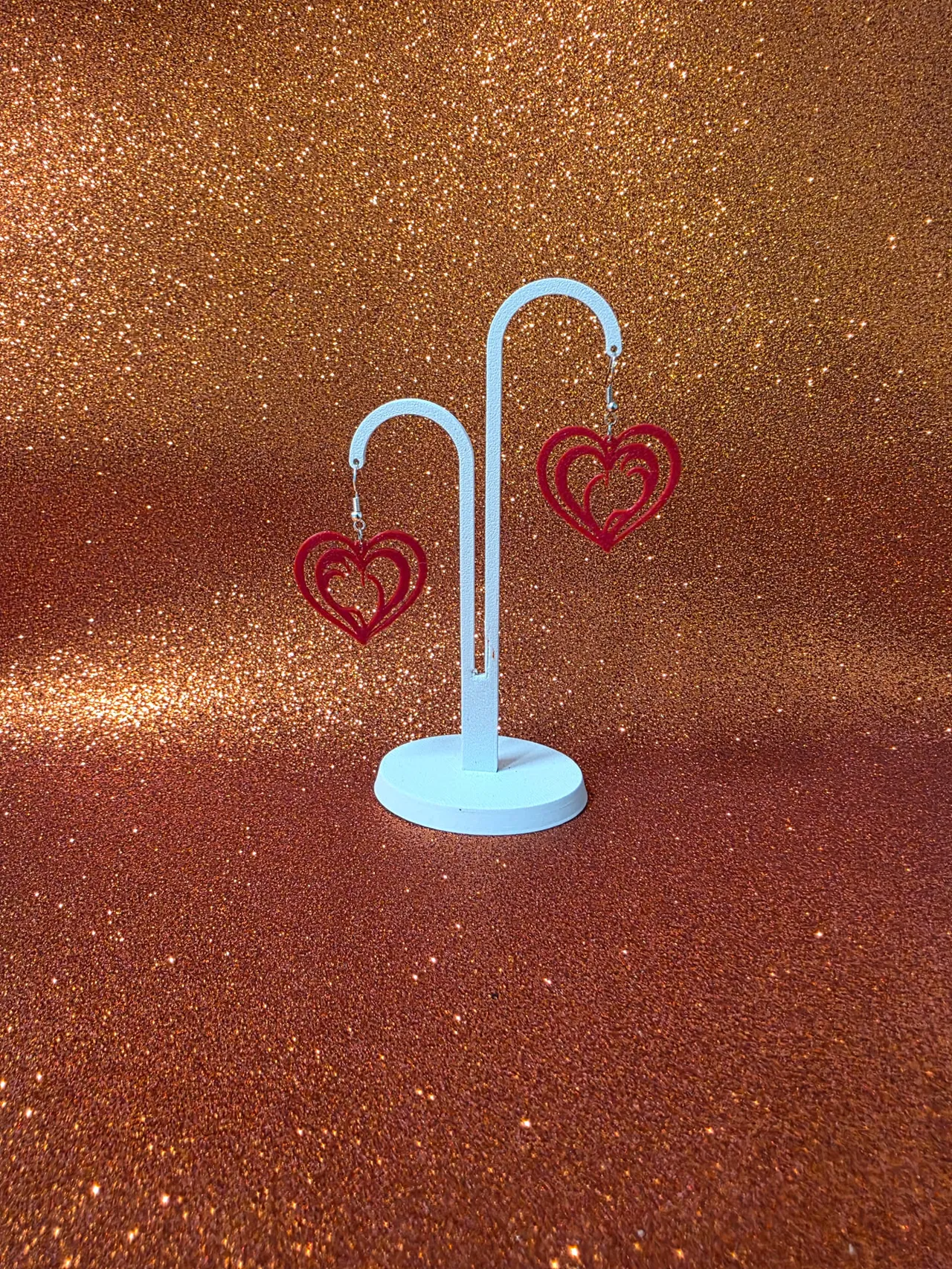Fluid love earrings view 3