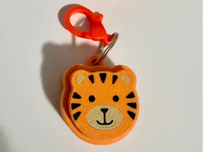 Tiger Fidget Clicker Keychain