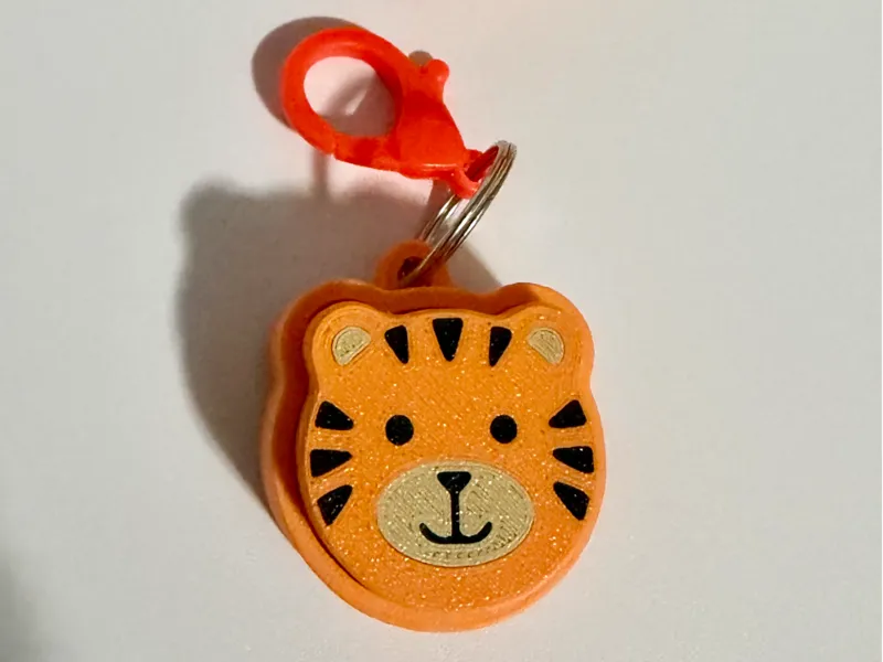 Tiger Fidget Clicker Keychain