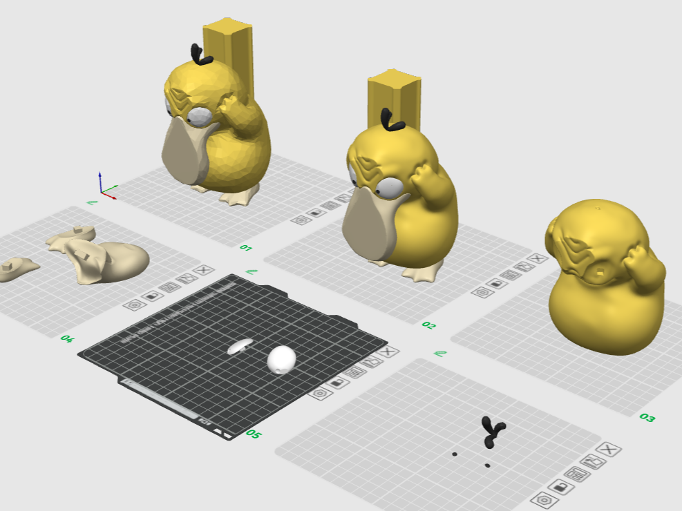 Window Psyduck Multicolor + multipart
