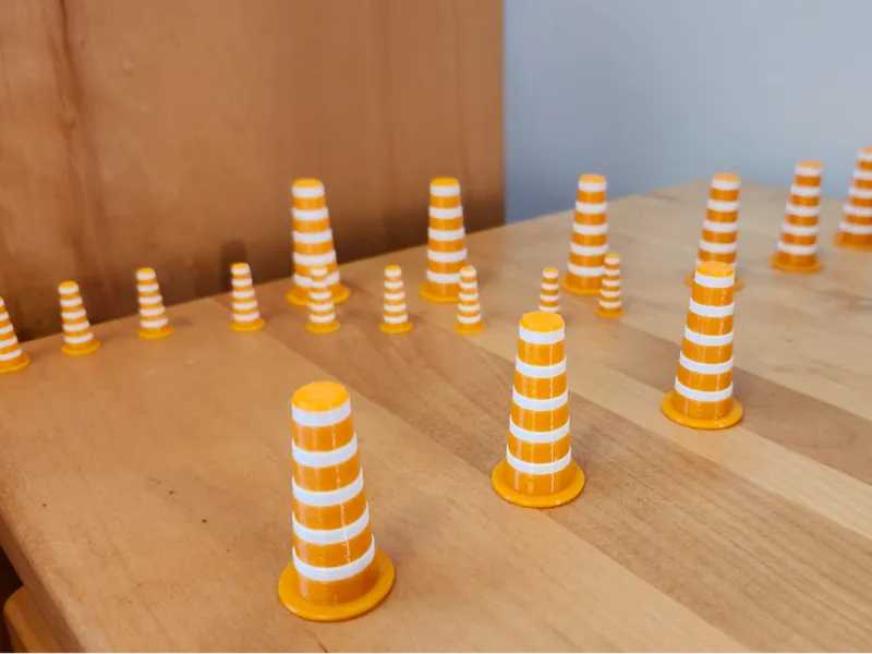 Highway construction cones