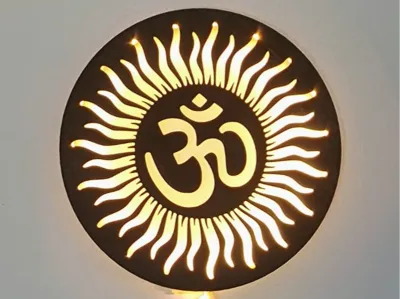Glowing OM Sign For Wall 
