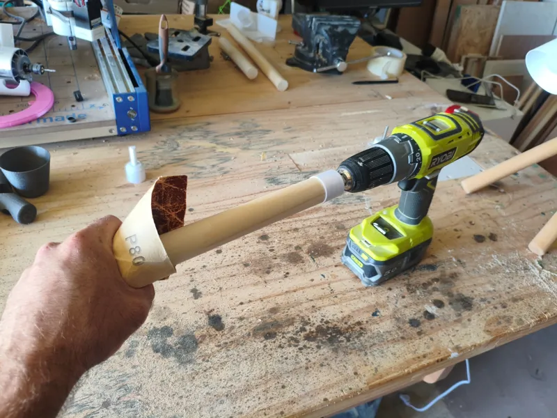 Drill adapter for round wood Ø 28 - 25 - 20