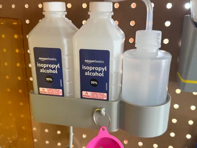 Alcohol pegboard caddy
