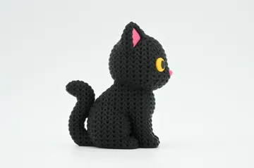 Accesorio para impresora 3D: Knitted Black Cat - Halloween — vista de referencia 3