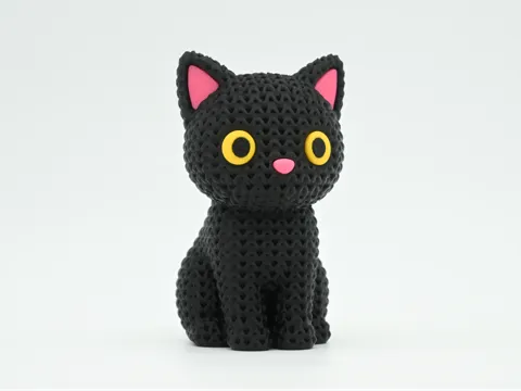 Accesorio para impresora 3D: Knitted Black Cat - Halloween — referencia de MakerWorld
