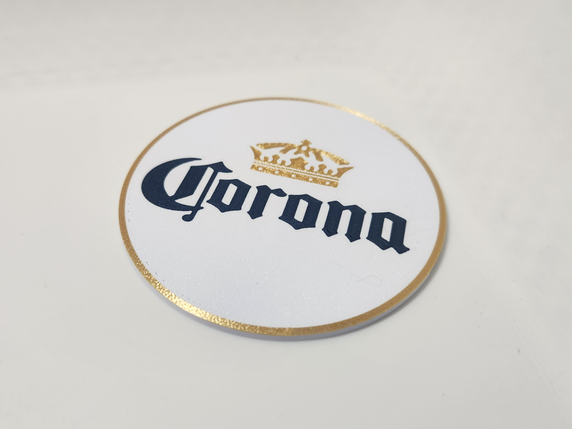 Corona beer coaster with caddy/holder