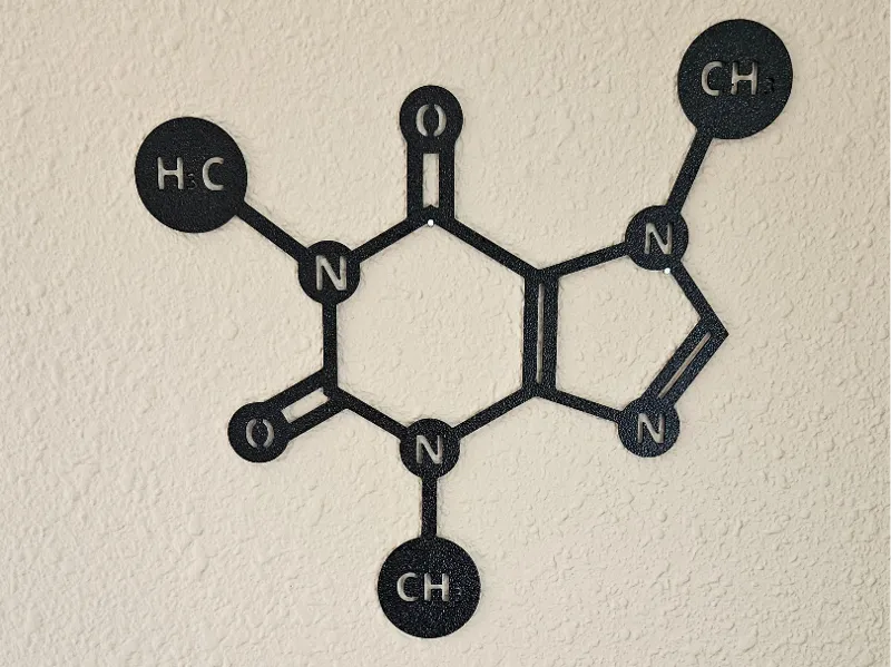 Caffeine Molecule wall art