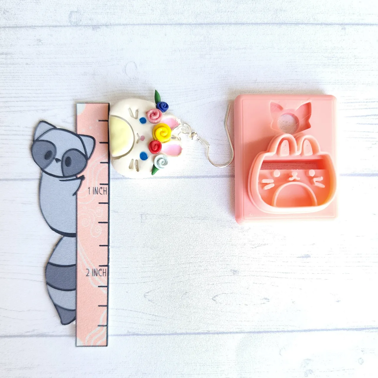 Bunny Basket Easter Polymer Clay Earring Cutter view 2