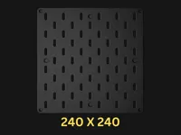 240x240 Kaizen Pegboard - 0.16mm layer, 2 walls, 4% infill