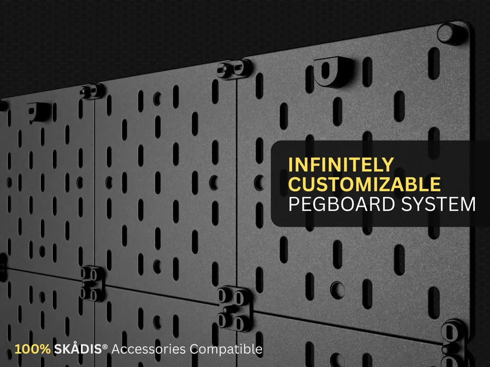 KAIZEN PEGBOARD Modular System - SKÅDIS compatible - Free 3D Print