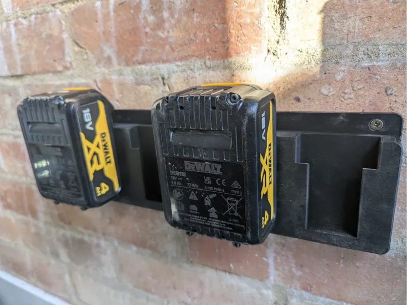 DeWalt 18v Battery wall rack