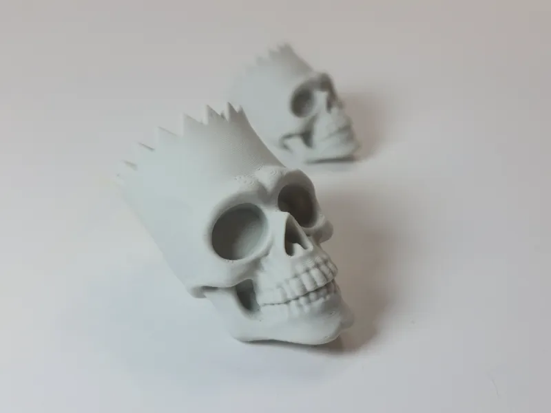 Spiky Cartoon Skull – Bart-Inspired Stylized Skull