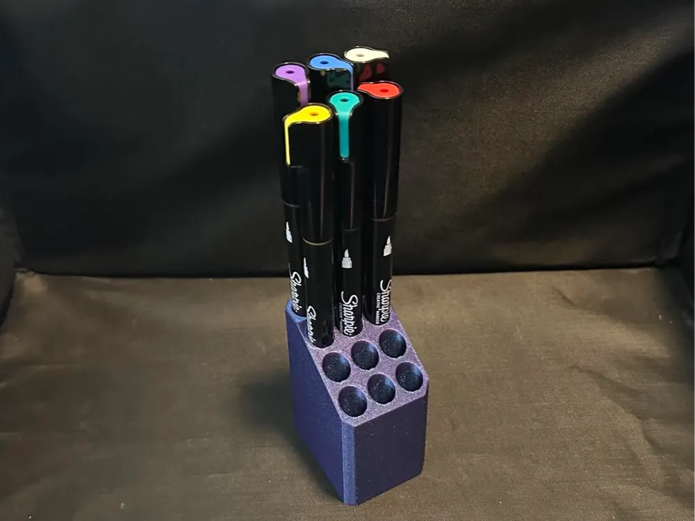 Sharpie Creative Brush Tip Marker Caddy - 12 Spots by BATTCAVE - MakerWorld