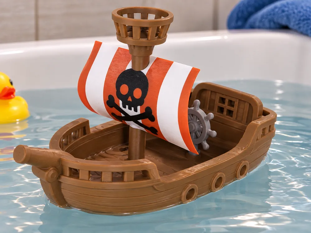 Making Ship Models Pirate Ship, Floating Bath Toy - Free 3D Print Model - MakerWorld