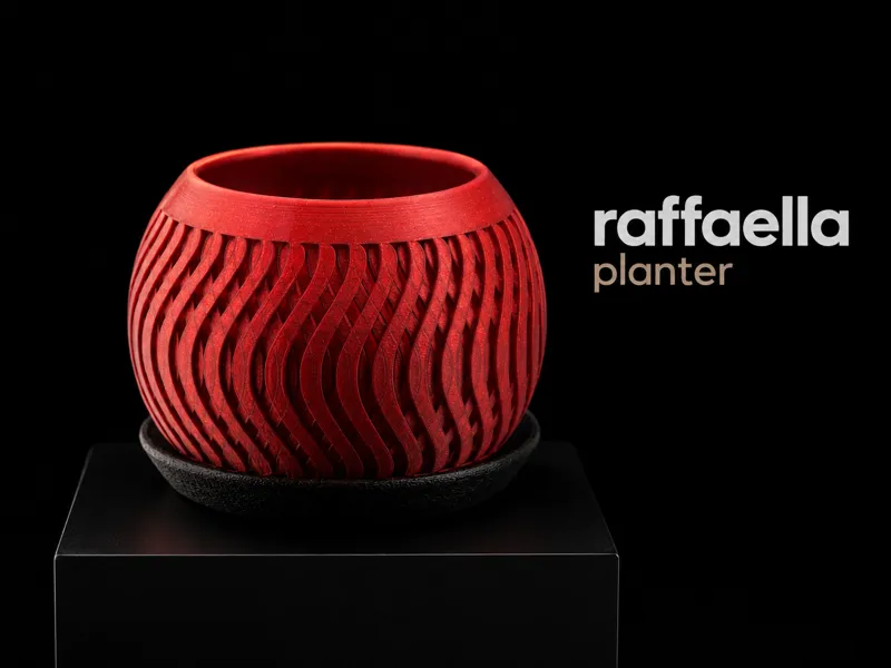 Raffaella Planter with Drip Tray | Wave Vase