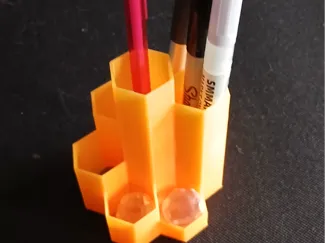 Hexagonal Spiral Pen Holder