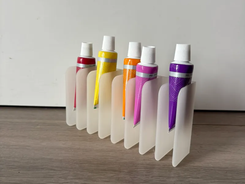 Simple paint or cosmetic tube holder