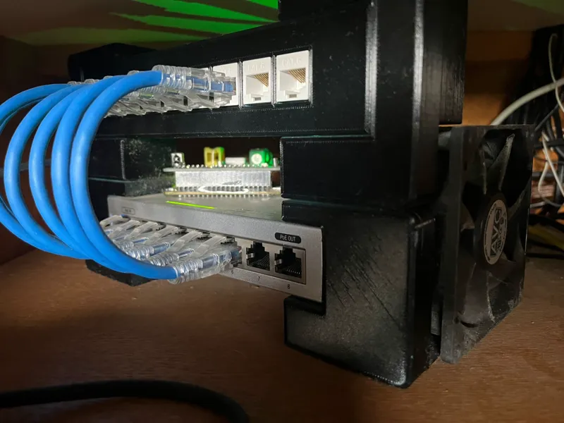 Unifi switch (US8) mini mount with patch panel