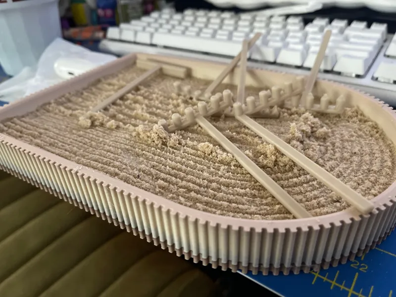 Arched Zen Garden with textured side