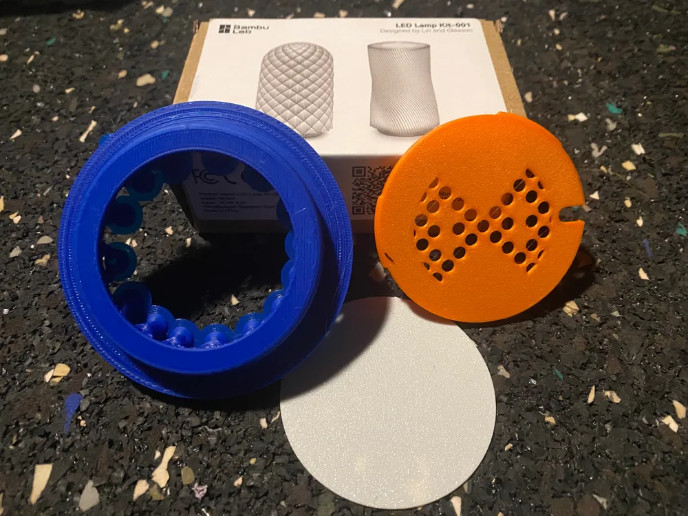 printed shelf installation for LED Lamp 001 kit by lamafaenger MakerWorld