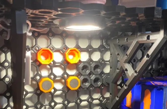 printed shelf installation for LED Lamp 001 kit