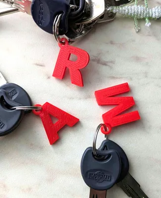 English Letters Keychain Key Tag