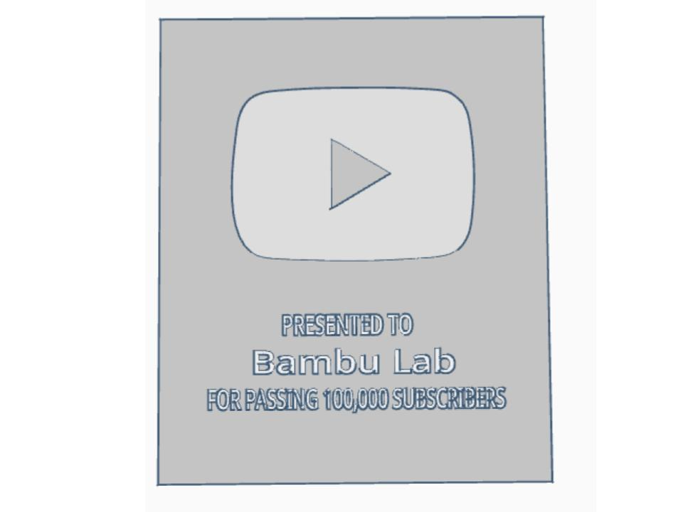 Silver 100,000 Subscriber YouTube Play Button