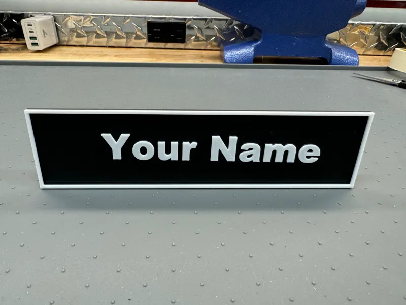 Desk Name Plate 2" X 8" With Legs