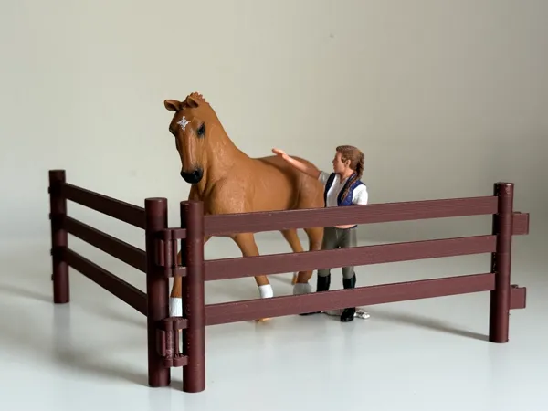 Clôture de paddock pour figurines de chevaux