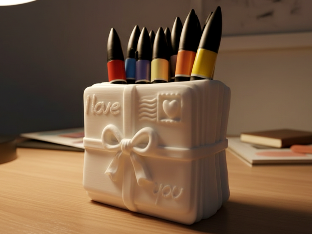Pen pencil holder - Valentine's Day love letters