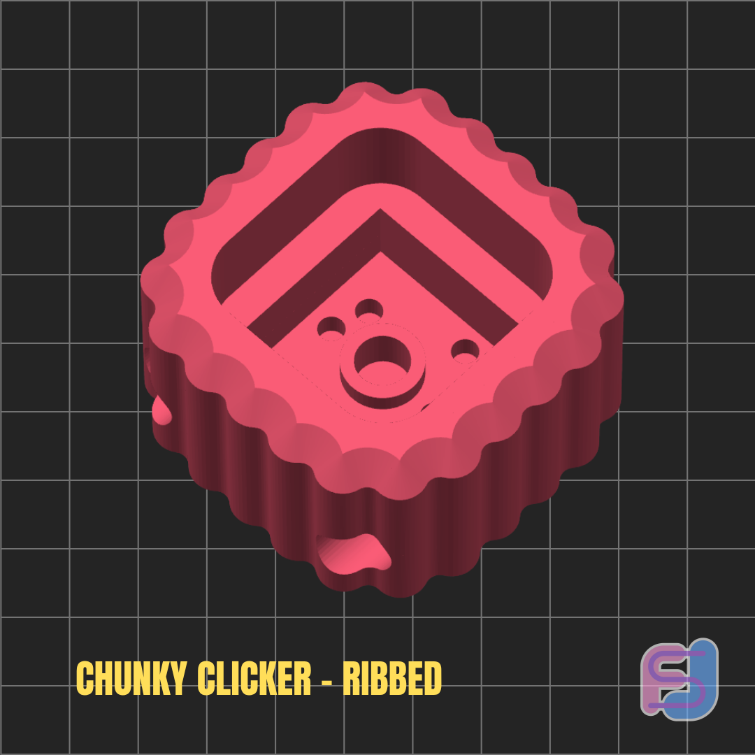 Chunky Paracord Fidget Clicker Keychain Cute Toy - 1