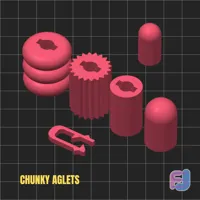 Chunky Aglets (4, 5, 6 mm) - NO GLUE NEEDED
