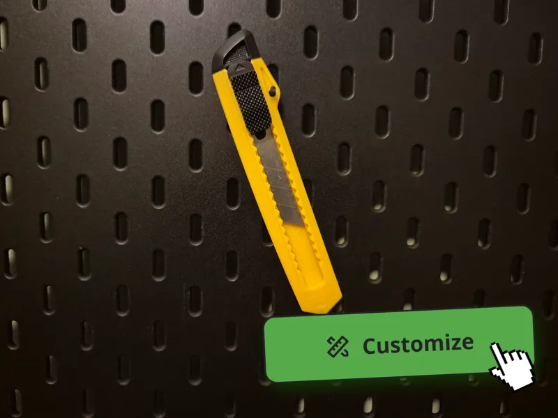 Utility Knife Holder for IKEA Skadis [PARAMETRIC]