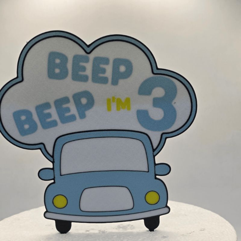 Beep Beep im 3 cake topper 4 colours 