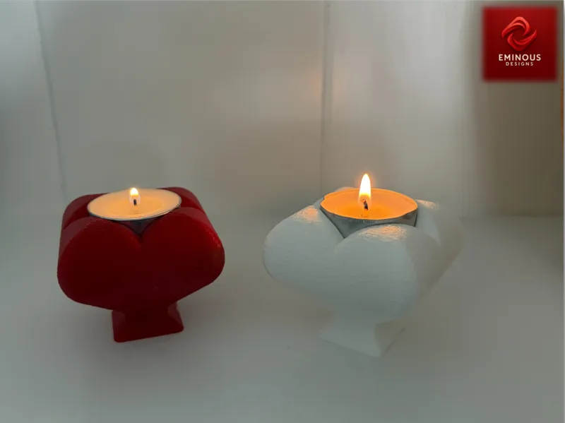 Stone Textured Heart Tealight Holder
