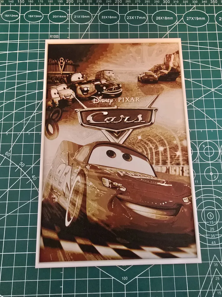 Cars Movie Poster - Hueforge Art - Free 3D Print Model - MakerWorld