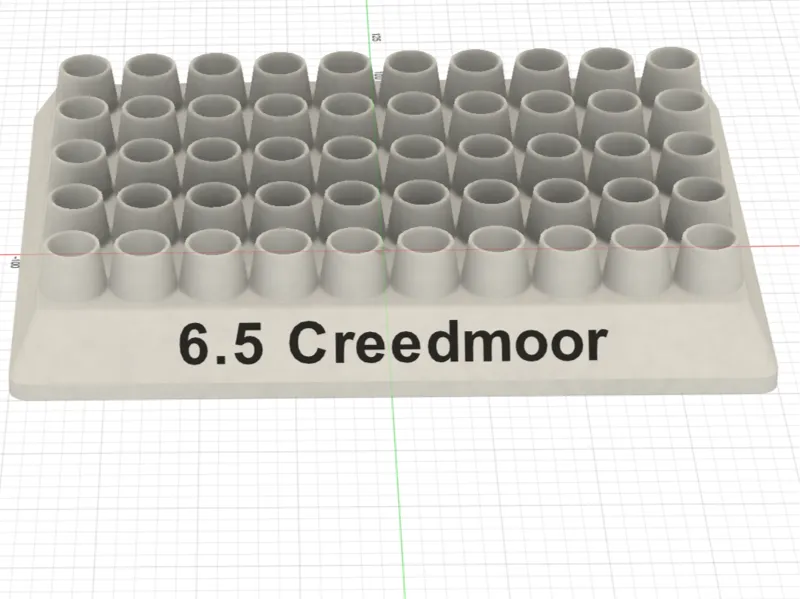6.5 Creedmoor Holder for Reloading - 50 Rounds