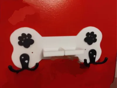 Dog Bone Leash and Poop Bag Holder
