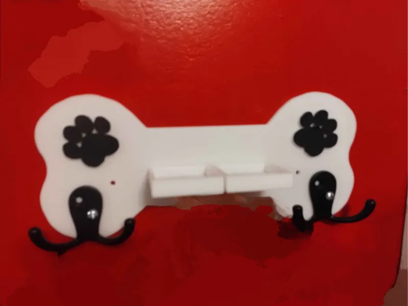 Dog Bone Leash and Poop Bag Holder