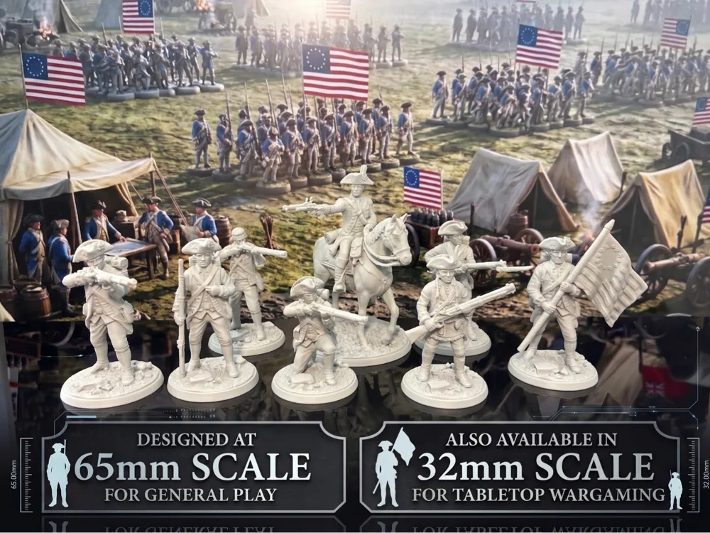 Estante o repisa: 18th Century Continental Army. Referencia del modelo original.